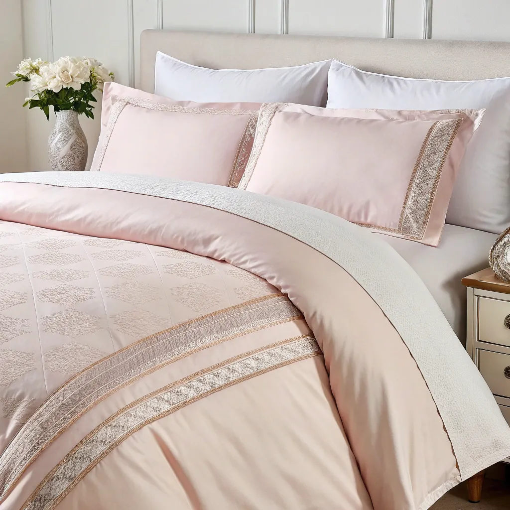 Elegant duvet set in soft colors
